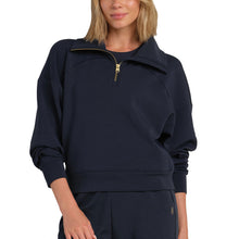 Load image into Gallery viewer, Rhone DreamGlow Half Zip Womens Pullover - Navy Blue/L
 - 1