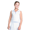 Lucky In Love Club Zip Sleeveless Polo