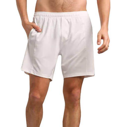 Rhone Backspin Lined 7 Inch Mens Tennis Shorts - Bright White/XL