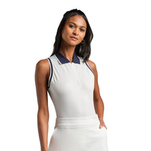 Load image into Gallery viewer, Rhone Prize Sleeveless Zip Womens Polo - Snow White/L
 - 1