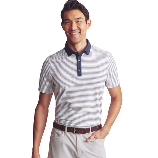 Rhone Sport Feeder Stripe Mens Polo - True Nvy Stripe/XL