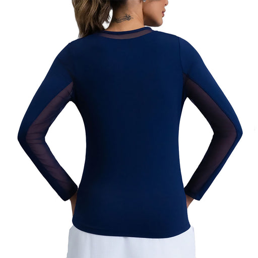 Ibkul Essential Solid LS Crew Mesh Wmn Tenns Shirt