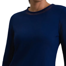Load image into Gallery viewer, Ibkul Essential Solid LS Crew Mesh Wmn Tenns Shirt
 - 6