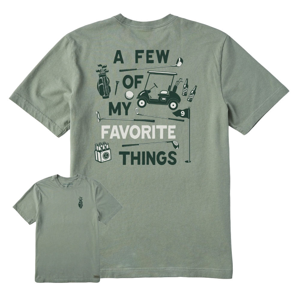 Life Is Good Few Favorite ThingMens T-Shirt - Moss Green/XXL