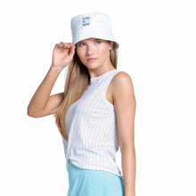 Load image into Gallery viewer, Lucky In Love Retro Stripe Twist Wmns Tennis Tank
 - 2