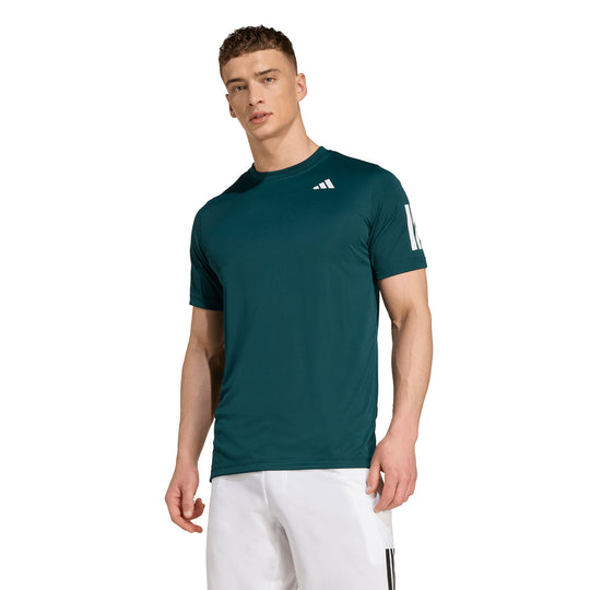Adidas Club 3 Stripes Mens Tennis Shirt