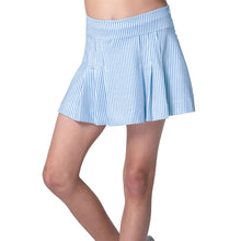 Load image into Gallery viewer, Lucky In Love Linen Stripe Pleat Girls Skort - Periwinkle/M
 - 1