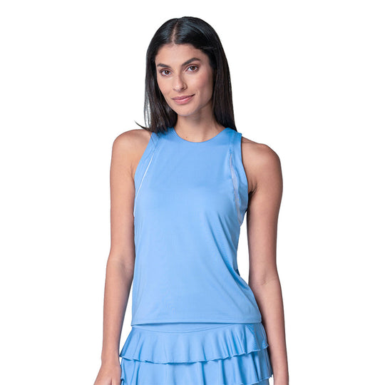 Lucky In Love High Neck Action Womens Tennis Tank with Bra