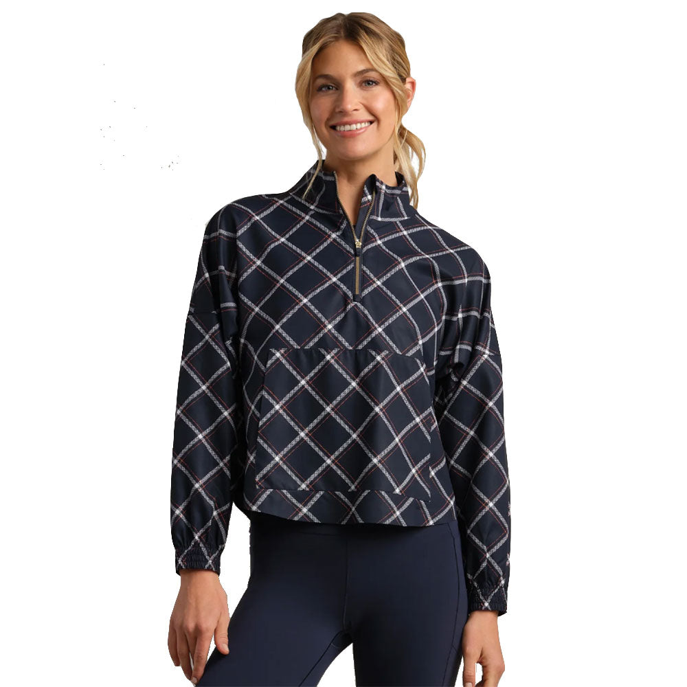 Rhone Mirage Printed Womens Anorak - Navy Windowpane/M