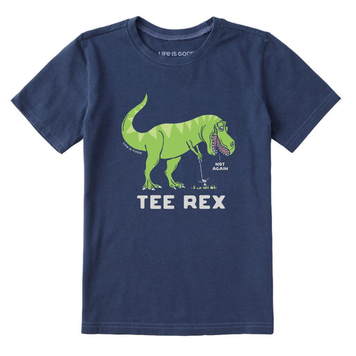 Life Is Good Tee Rex Boys Crusher T-Shirt - Darkest Blue/M