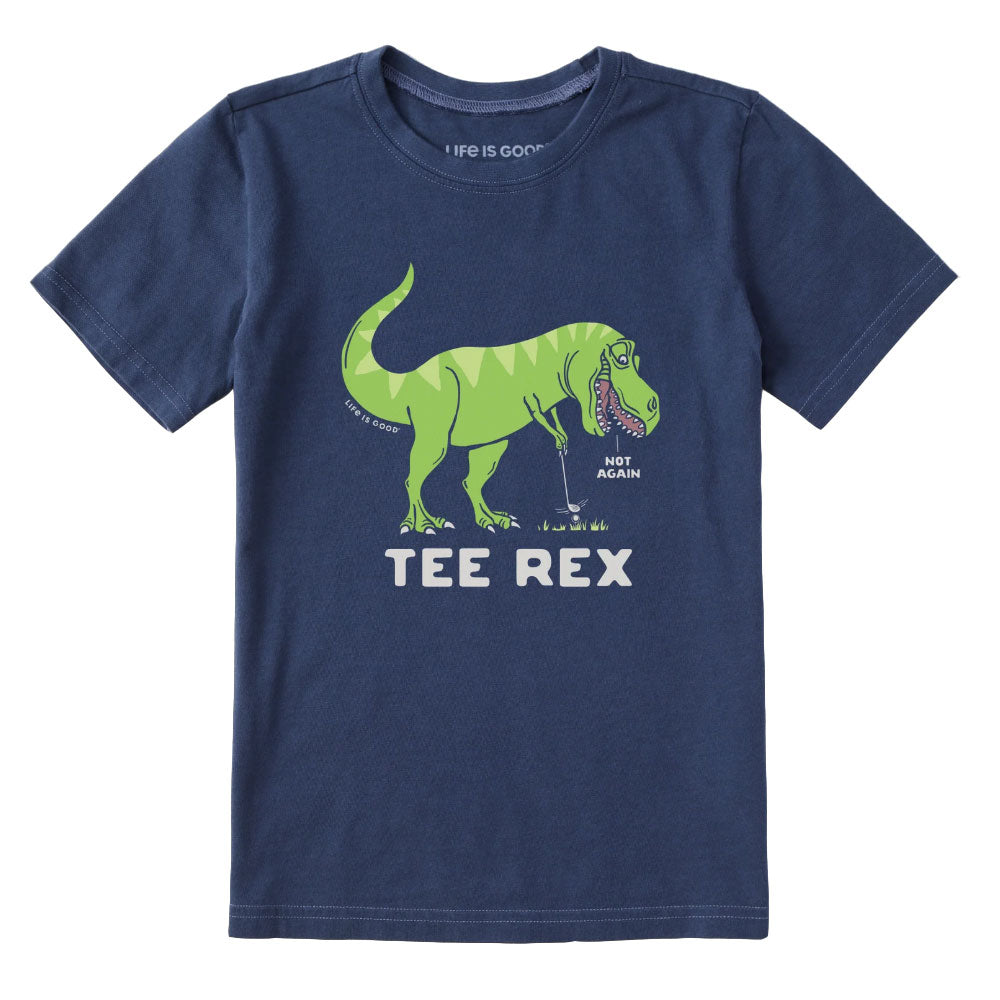 Life Is Good Tee Rex Boys Crusher T-Shirt - Darkest Blue/M