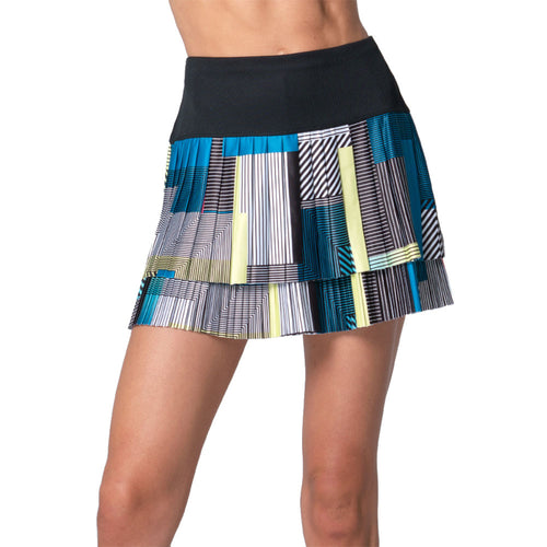 Lucky In Love Stripe It Up Pleated EveryPlay Length Womens Tennis Skirt