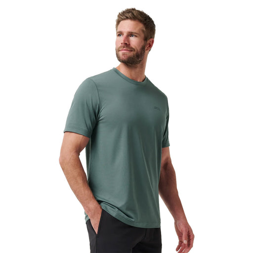 TravisMathew Heater Pro Mens T-Shirt - Silver Pine/XXL
