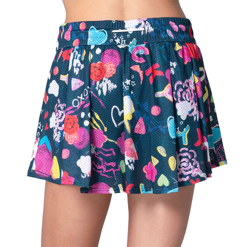 Lucky In Love High Waist Love You Active Mini Length Womens Tennis Skirt - 2