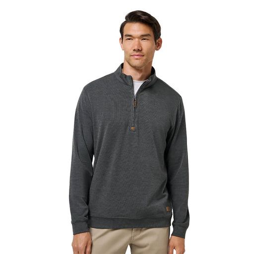 TravisMathew Cloud Mens QZ Sweater - Heather Black/XL