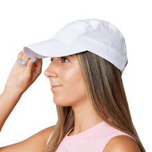 Load image into Gallery viewer, Sofibella Snap Women's Tennis Hat - White/One Size
 - 5