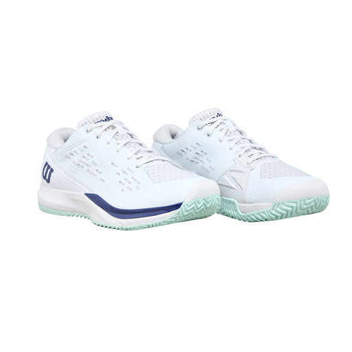 Wilson Rush Pro Ace Junior Tennis Shoe - Wht/Bay/Skip Bl/M/6.5