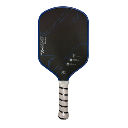 Vaught Sports HX-Nine v2 Pickleball Paddle - Black/Blue/4 1/8/7.5 - 8.0 OZ