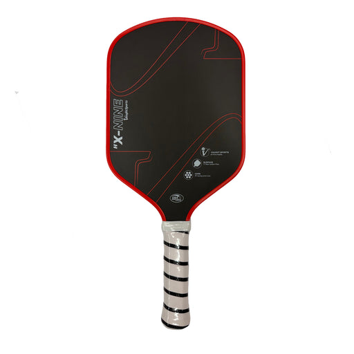 Vaught Sports HX-Nine v2 Pickleball Paddle - Black/Red/4 1/8/7.5 - 8.0 OZ