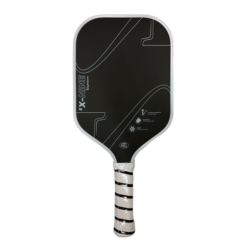 Vaught Sports eX-Nine v2 Pickleball Paddle - Black/White/4 1/4/7.5 - 8.0 OZ