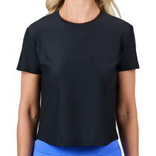 Load image into Gallery viewer, Sofibella Staples Mesh SS Womens Tennis Shirt - Black/2X
 - 1