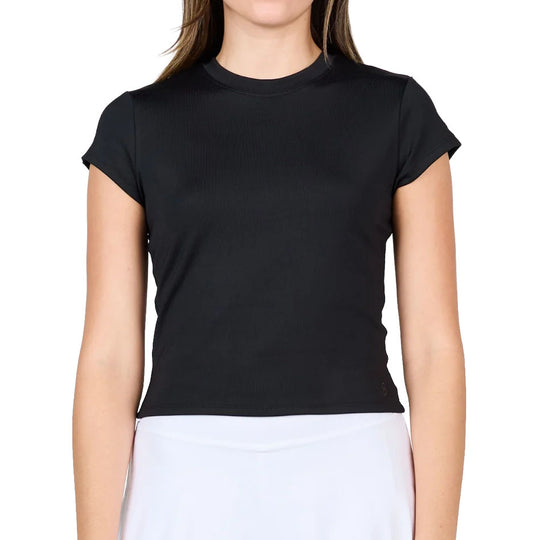 Sofibella Staples Cap Sleeve Womens Tennis Shirt