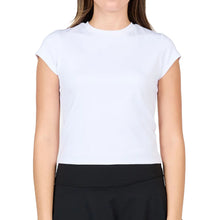 Load image into Gallery viewer, Sofibella Staples Cap Sleeve Womens Tennis Shirt - White/XL
 - 7