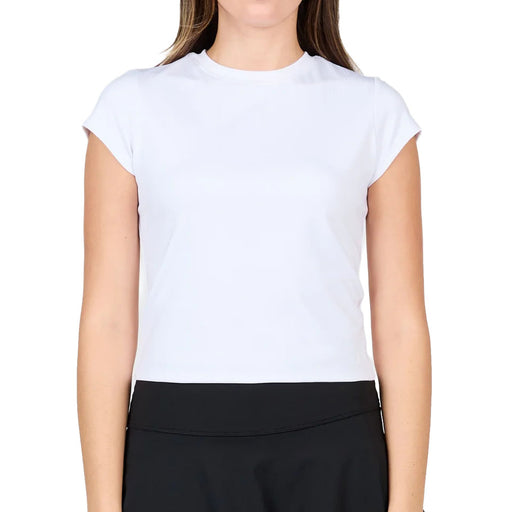 Sofibella Staples Cap Sleeve Womens Tennis Shirt - White/XL