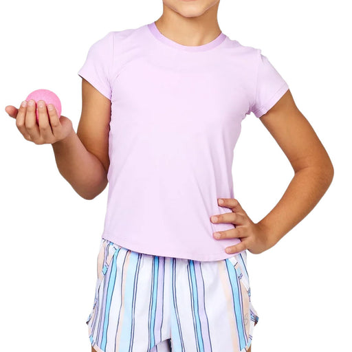 Sofibella UV Girls Girls Short Sleeve Shirt - Lavender/L