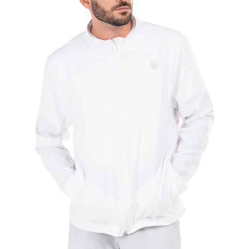 K-Swiss Shield Mens Tennis Jacket - White/XL