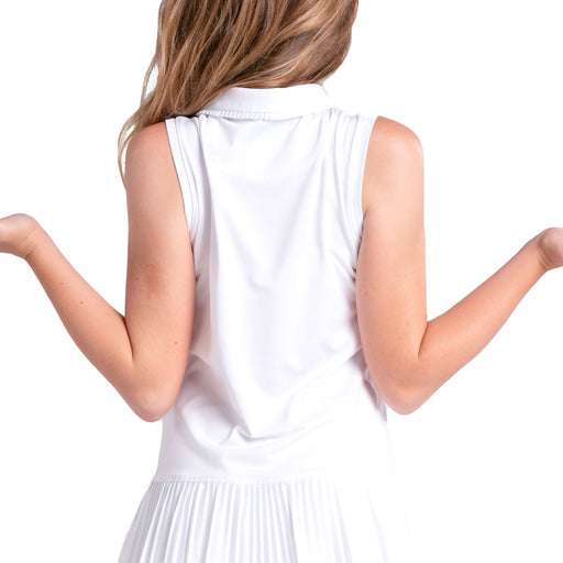 Lucky in Love Match Pleated Girls Polo Dress