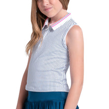Load image into Gallery viewer, Lucky In Love Glow Point Girl Sleeveless Polo
 - 3