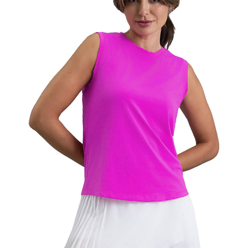 Ibkul Womens Tennis Muscle Tank Top - Hot Pink/XL