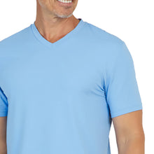 Load image into Gallery viewer, Ibkul Solid Short Sleeve V Neck Mens Tennis Shirt
 - 3