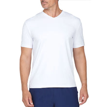 Load image into Gallery viewer, Ibkul Solid Short Sleeve V Neck Mens Tennis Shirt - White/XL
 - 7