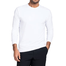Load image into Gallery viewer, Ibkul Long Sleeve Crewneck Mens Tennis T-Shirt - White/XL
 - 7