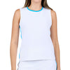 Sofibella Electric Whites 23 inch Womens Tennis Tank Top