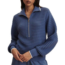 Load image into Gallery viewer, Varley Morwenna Half Zip Knit Womens Pullover - Bijou Blue/L
 - 1