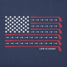 Load image into Gallery viewer, Life Is Good Flag CrusherLite SS Mens T-Shirt
 - 2