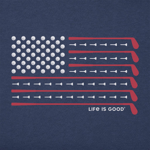 Life Is Good Flag CrusherLite SS Mens T-Shirt