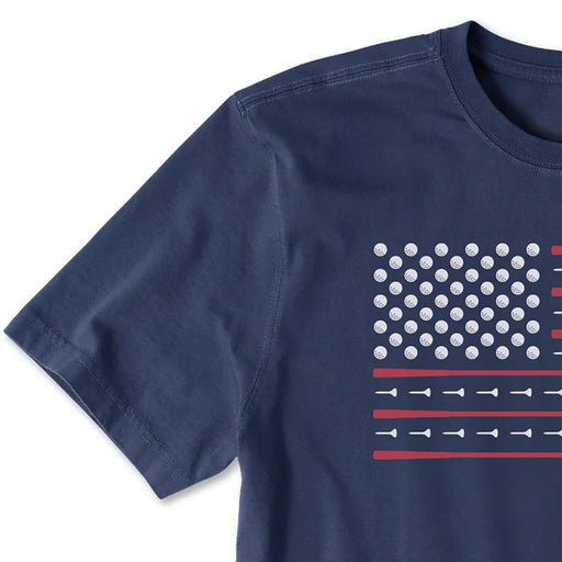 Life Is Good Flag CrusherLite SS Mens T-Shirt