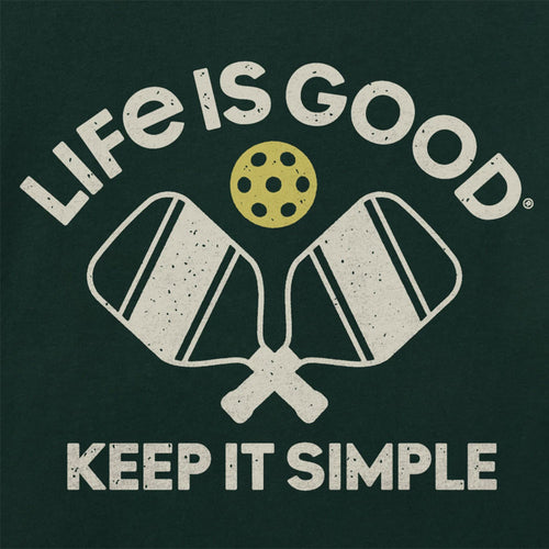 Life Is Good Keep it Simples Pickleball Crusher Shortsleeve Mens T-Shirt - 2