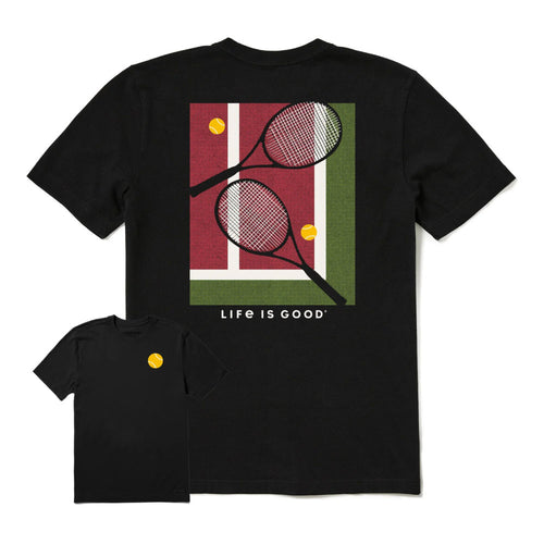 Life Is Good Tennis Court Shortsleeve Crusher Mens T-Shirt