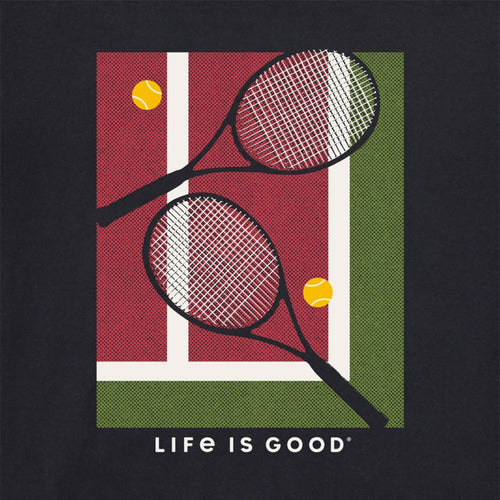Life Is Good Tennis Court Shortsleeve Crusher Mens T-Shirt - 2
