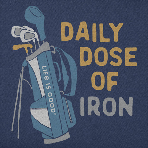 Life Is Good Daily Dose of Iron Clubs Shortsleeve Crusher Mens T-Shirt - 2