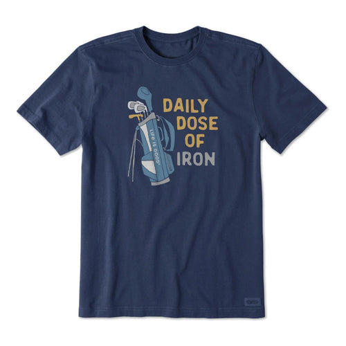 Life Is Good Daily Dose of Iron Clubs Shortsleeve Crusher Mens T-Shirt