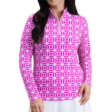 Load image into Gallery viewer, Ibkul Carolyn LS Mock Womens QZ - Hot Pink/XL
 - 4