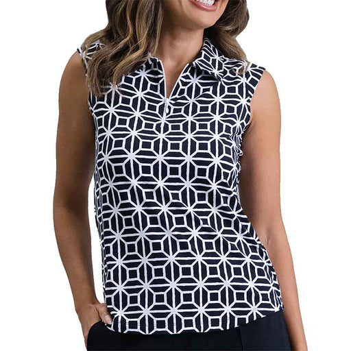 Ibkul Carolyn Sleeveless Womens Polo - Black/XL