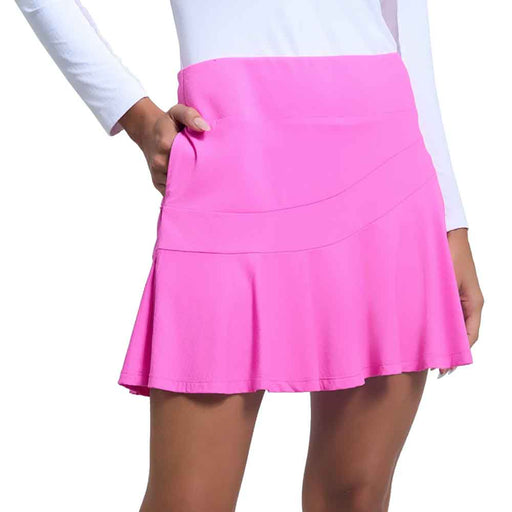 Ibkul Solid Flounce 16.5 inch Womens Skort - Hot Pink/XL
