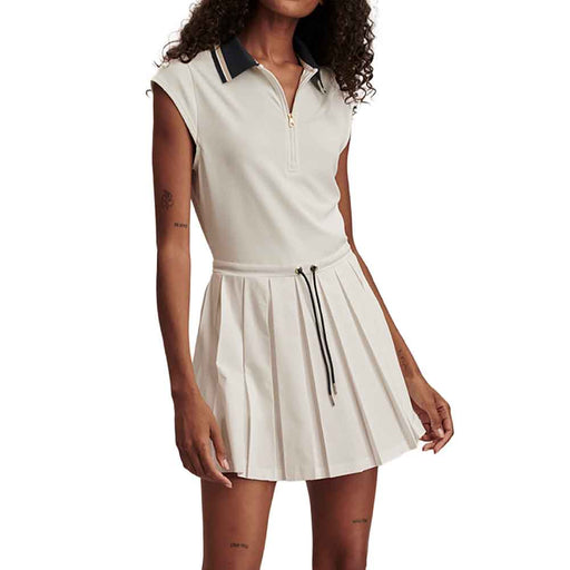 Varley Nico Court Half Zip Womens Tennis Dress - Wht/Blue Nights/M